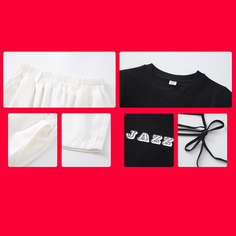 Set Áo Croptop + Quần Dài Phong Cách hip hop Thời Trang Mùa Hè Cho Bé Gái