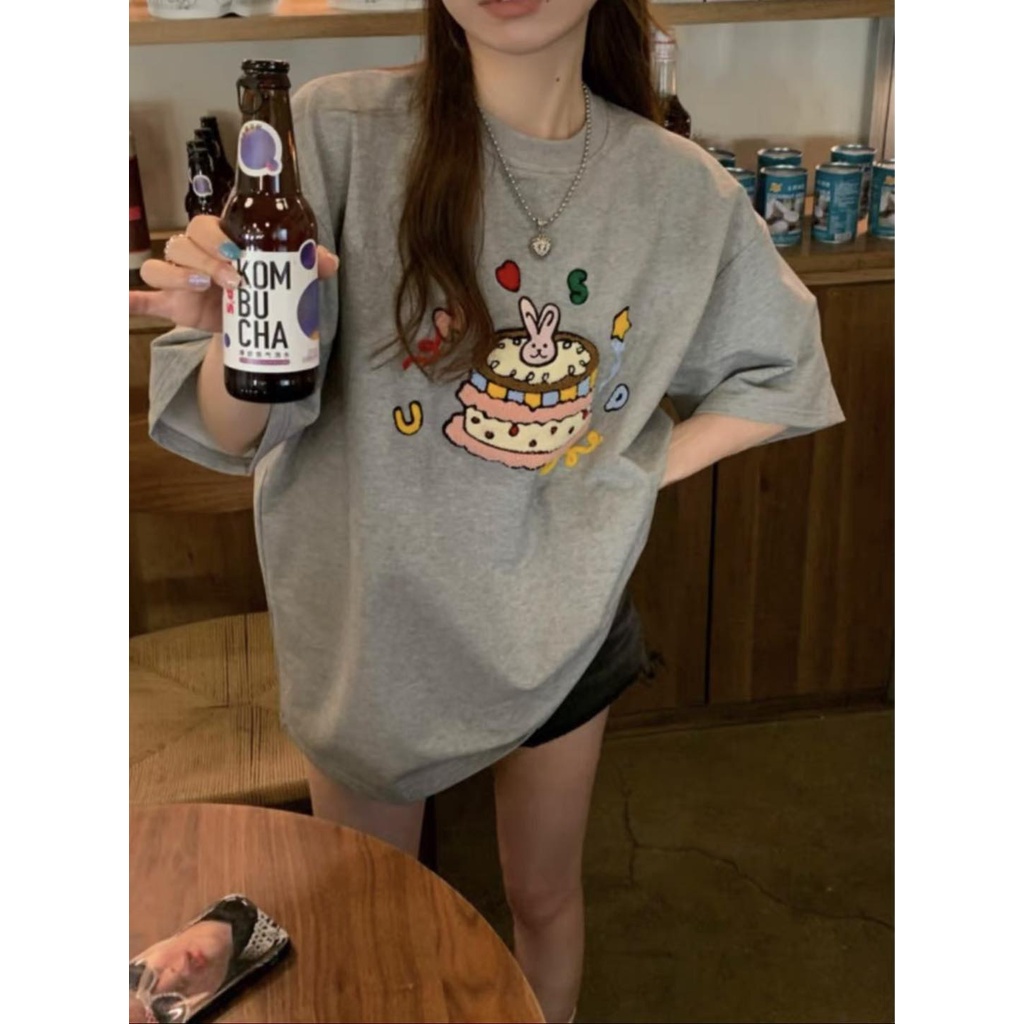 Áo thun thêu bánh thỏ wg.we
