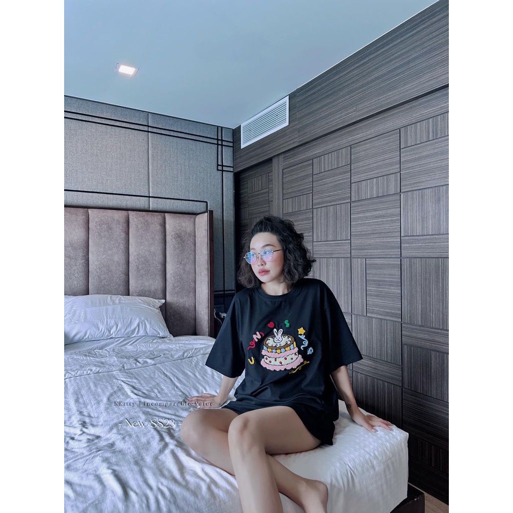 Áo thun thêu bánh thỏ wg.we