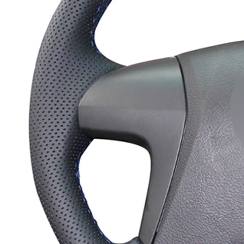 Vỏ Bọc Vô Lăng Bằng Da pu Màu Đen Thêu Tay Cho toyota highlander 2008 2009 2010 2011 2012 2013 2014 camry