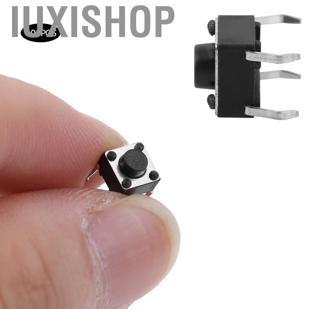 Iuxishop 100pcs Momentary Tactile Push Button Switch Mini Tact Accessory 6x6x4.3mm
