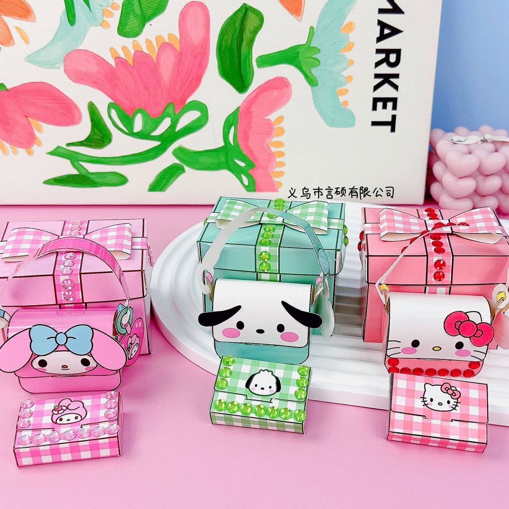 Túi Xách Tự Làm Họa Tiết Hoạt Hình sanrio Dễ Thương Vui Nhộn
