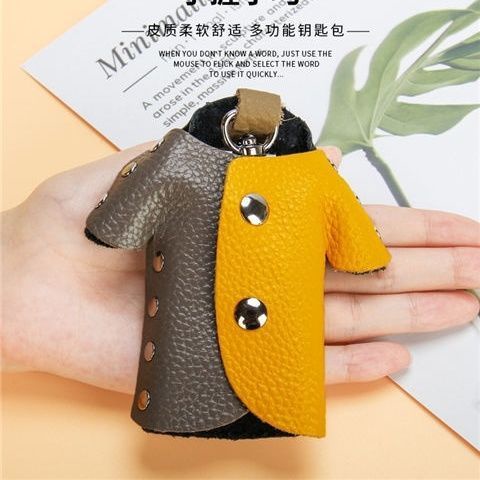 Vỏ Bọc Chìa Khóa Bằng Da Bò Màu Tương Phản handmade Sáng Tạo Mẫu 2023 Dành Cho Cặp Đôi