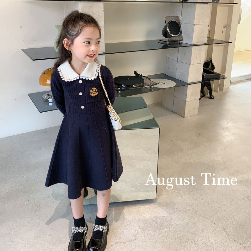 Đầm Len Tay Dài Phong Cách Thời Trang Mùa Xuân 2023 Cho Bé Gái