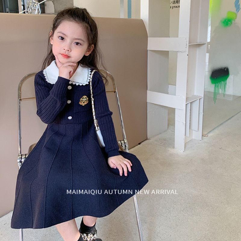 Đầm Len Tay Dài Phong Cách Thời Trang Mùa Xuân 2023 Cho Bé Gái