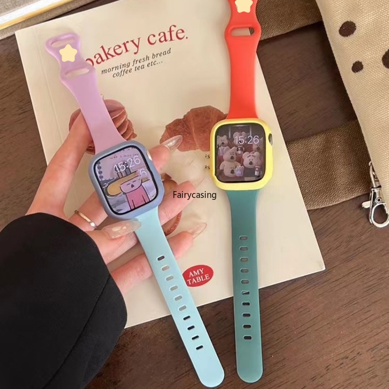 Dây Đeo Đồng Hồ Hai Màu Cho apple watch ultra 2 49mm 45mm 44mm 42mm 41mm 40mm 38mm iwatch series 9 ultra 7 se 3 6 8 5 4