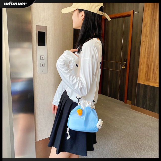 Túi bucket Đeo Vai / Đeo Chéo Có Dây Rút Đính Búp Bê Hoạt Hình Dễ Thương Cho Bé Gái