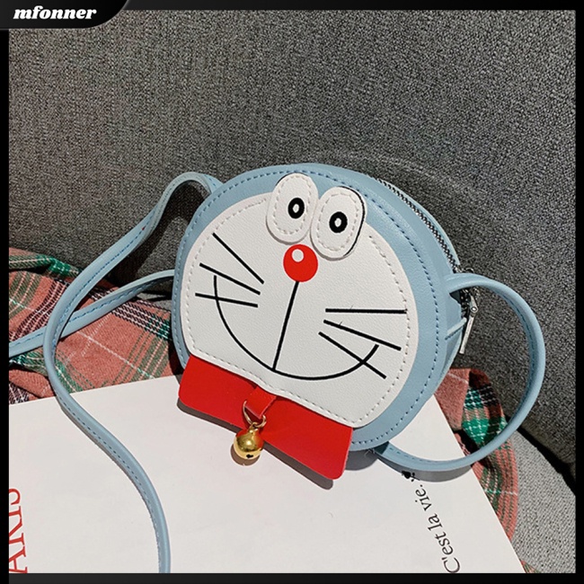 Túi Đeo Chéo Da pu Hình doraemon Đáng Yêu Cho Bé
