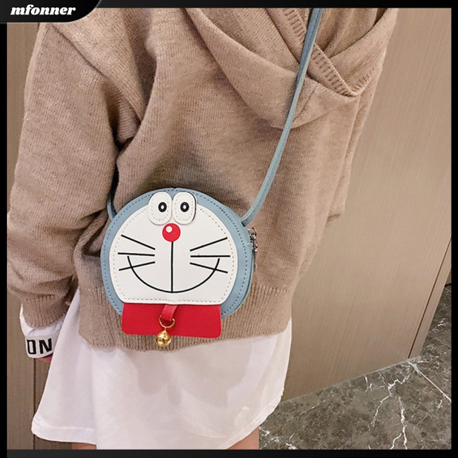 Túi Đeo Chéo Da pu Hình doraemon Đáng Yêu Cho Bé
