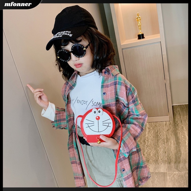 Túi Đeo Chéo Da pu Hình doraemon Đáng Yêu Cho Bé