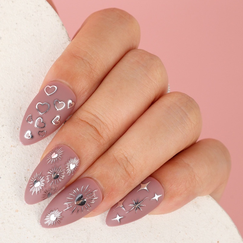 Miếng Dán Móng Tay 3d diy Sáng Bóng / Phụ Kiện Cá Nhân Hóa Hình Mặt Trời Mặt Trăng Ngôi Sao Cho Nữ