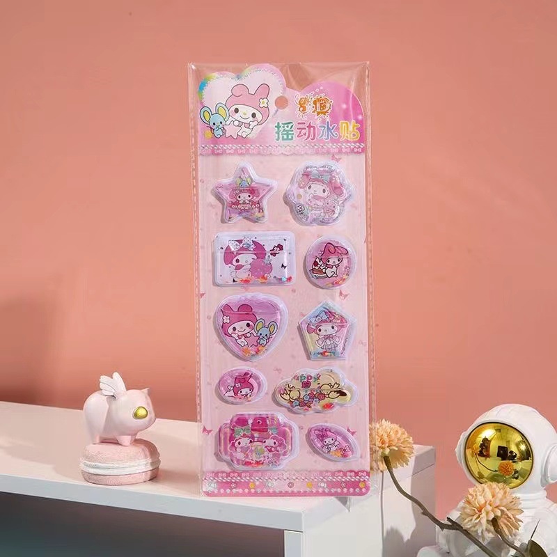 Nhãn Dán Trang Trí Lắc Nước Họa Tiết Hoạt Hình 3d diy