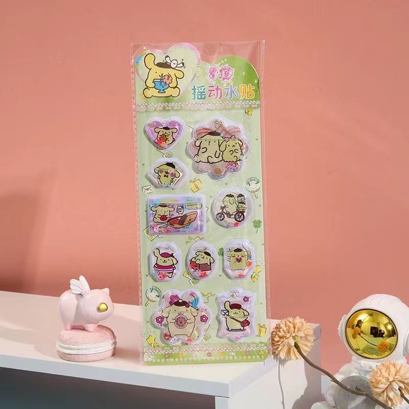 Nhãn Dán Trang Trí Lắc Nước Họa Tiết Hoạt Hình 3d diy