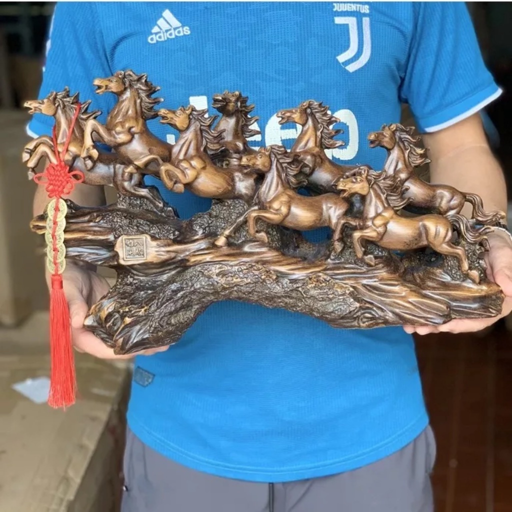 Tượng Gỗ Mã Đáo Thành Công Kích Thước Lớn 50*15*30cm Nặng 4,5kg