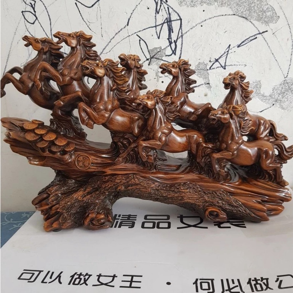 Tượng Gỗ Mã Đáo Thành Công Kích Thước Lớn 50*15*30cm Nặng 4,5kg