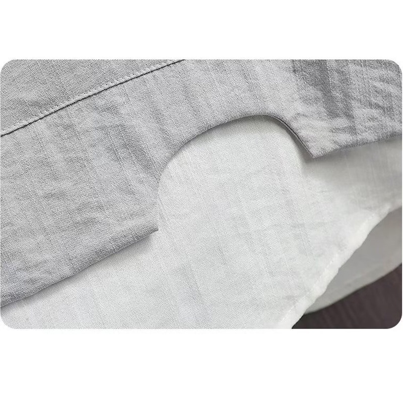 Áo Thun Tay Ngắn Giả Hai Lớp Có Mũ Trùm Đầu Oversize Phong Cách Nhật Bản Cho Nam Màu Trắng / Đen / Xám / Xanh Dương