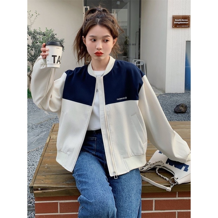 Áo Khoác Bóng Chày Màu Sắc Thời Trang Cho Nữ