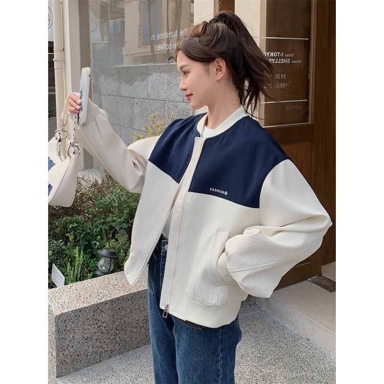 Áo Khoác Bóng Chày Màu Sắc Thời Trang Cho Nữ