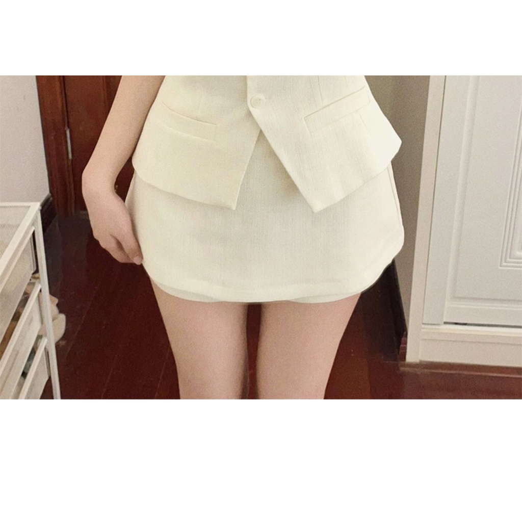 Bộ Áo Màu Trơn + Quần Short Thời Trang Mùa Hè 2023 Cho Nữ