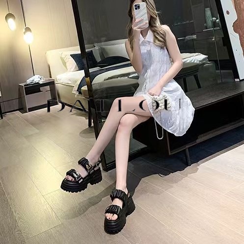 DAILOU Dép sandal nữ dép quai hậu nữ Đế Dày 2023 NEW thoải mái mềm mại dép đế cao  B98G1QU 35Z230829