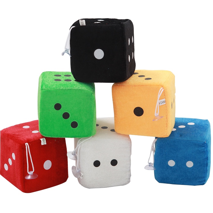 Set 2 Đồ Chơi Xúc Xắc Nhồi Bông Nhiều Màu Treo Xe Hơi Giảm Căng Thẳng Cho Bé