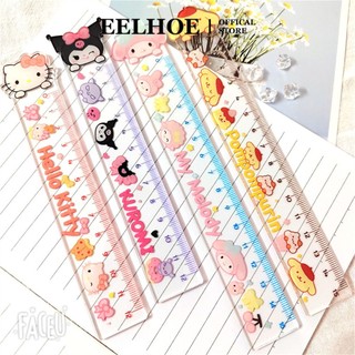 EELHOE Sanrio Kuromi Cinnamoroll Thước Hello Kitty Hai Mặt Acrylic Trong Suốt Hoạt Hình Học Tập Văn Phòng Sinh Viên Quà Tặng Sinh Nhật Đồ Dùng Học Sinh miiki_vn