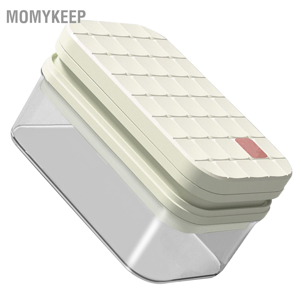 MOMYKEEP Khay làm đá viên 56 Lưới 2 lớp Khuôn vuông công suất lớn có nắp và thùng để sử dụng tại nhà