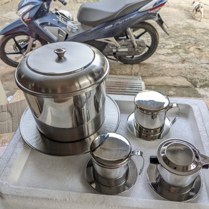 Phin cà phê inox lớn pha 500g cà phê có khắc logo thương hiệu,khách khắc logo vui lòng liên hệ shop trước khi đặt hàng