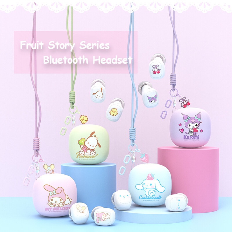 Tai nghe không dây Sanrio Series Kulomi Âm Thanh Nổi HIFI Chống Ồn Chống Thấm Nước Thông Minh