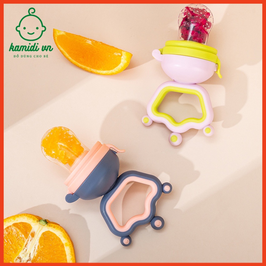 Núm nhai hoa quả,túi nhai ăn dặm silicon an toàn cho bé