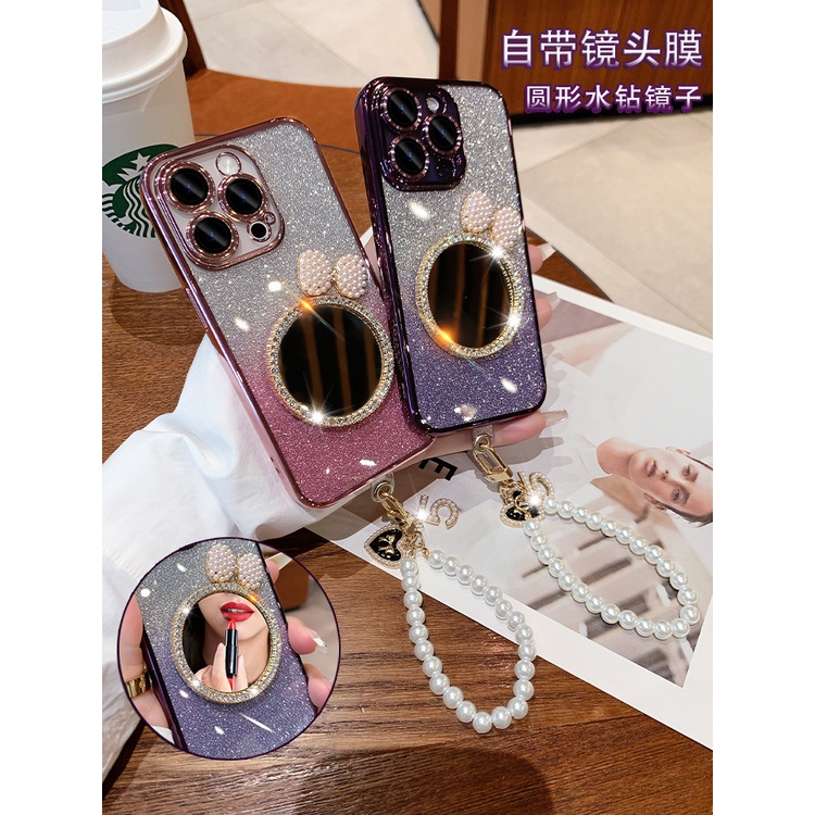 Ốp Điện Thoại Mềm Có Gương Trang Điểm Và Dây Đeo Cho realme c53 c30 c30s narzo 50i prime 5g c21y c25y c31 c33 4g