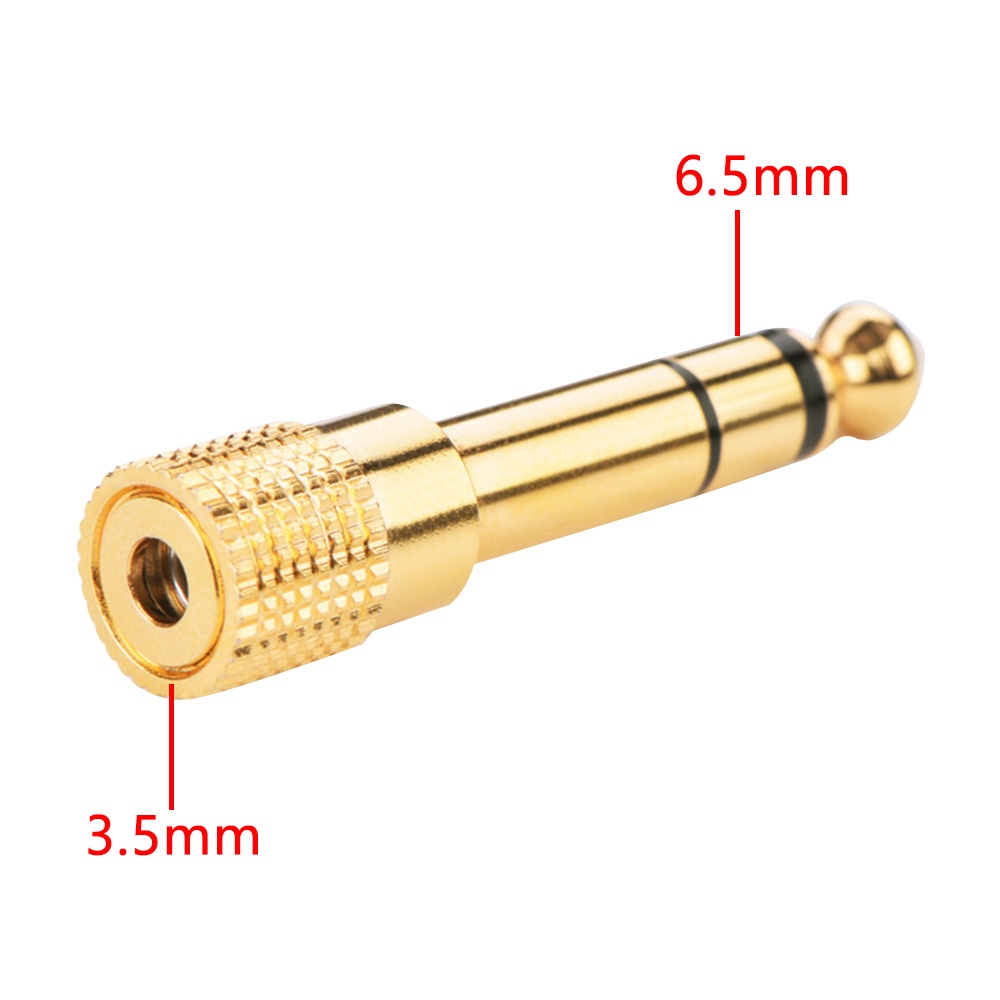Đầu Cắm Chuyển Đổi Âm Thanh 6.35Mm male Sang 3.5 mm female Mạ Vàng