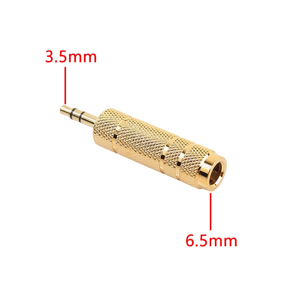 Đầu Cắm Chuyển Đổi Âm Thanh 6.35Mm male Sang 3.5 mm female Mạ Vàng