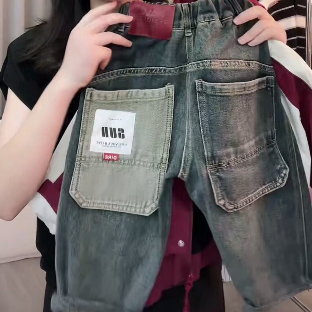 Quần jeans Dài Phong Cách Hàn Quốc Thời Trang Cho Bé Trai