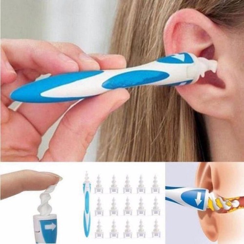 Dụng cụ ngoáy tai thông minh với 16 đầu mềm thay thế chất liệu nhựa/silicon