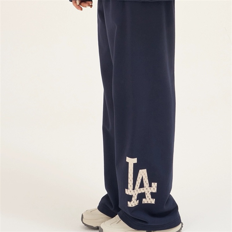 Mlb Quần Dài Thể Thao Dệt Kim ny 100% 320g Dáng Suông Ống Rộng Cá Tính Cho Nam Và Nữ