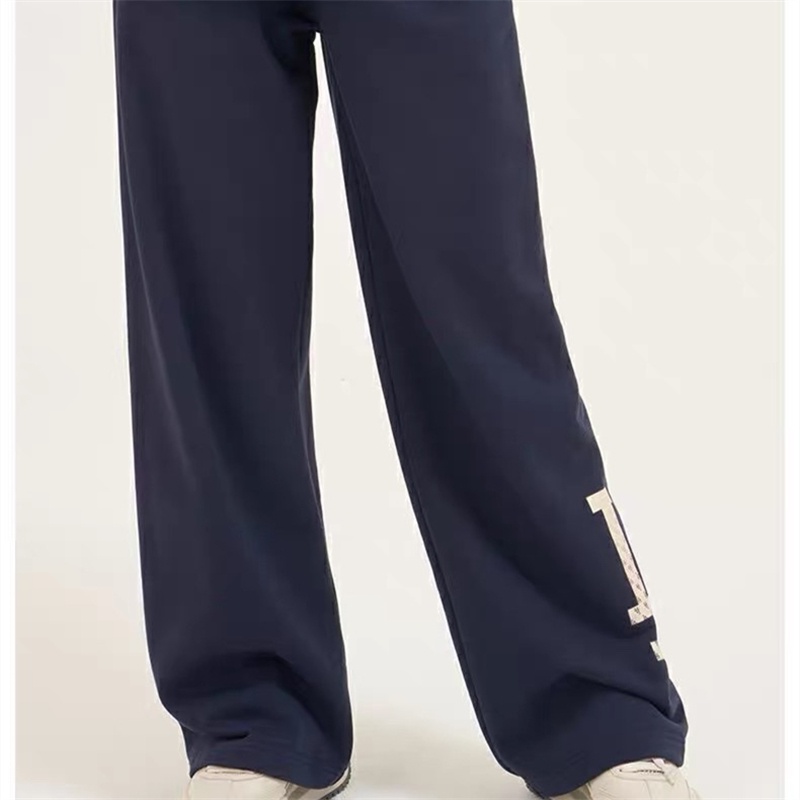 Mlb Quần Dài Thể Thao Dệt Kim ny 100% 320g Dáng Suông Ống Rộng Cá Tính Cho Nam Và Nữ