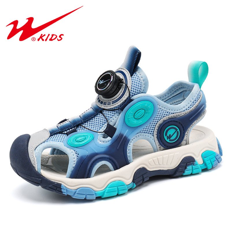 SANDAL RỌ CHO BÉ TRAI HIỆU CHỮ W MÀU XANH