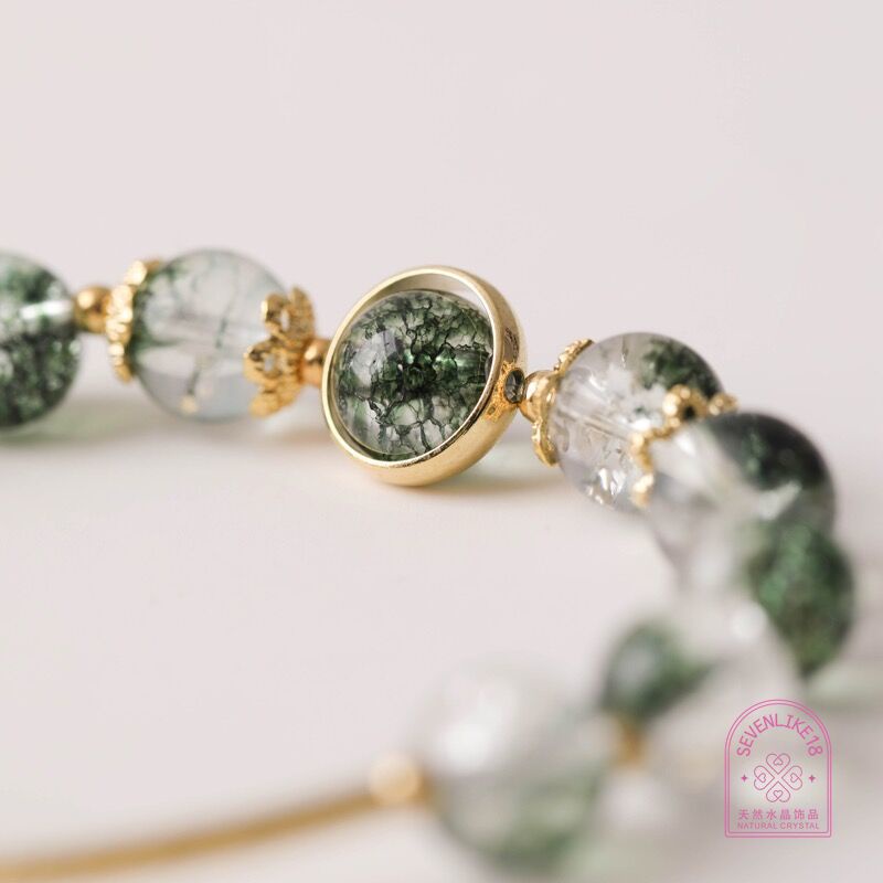 Vòng Tay May Mắn Màu Xanh Lá Cây Ma Pha Lê Hình Thỏ Cầu Tài Lộc May Mắn