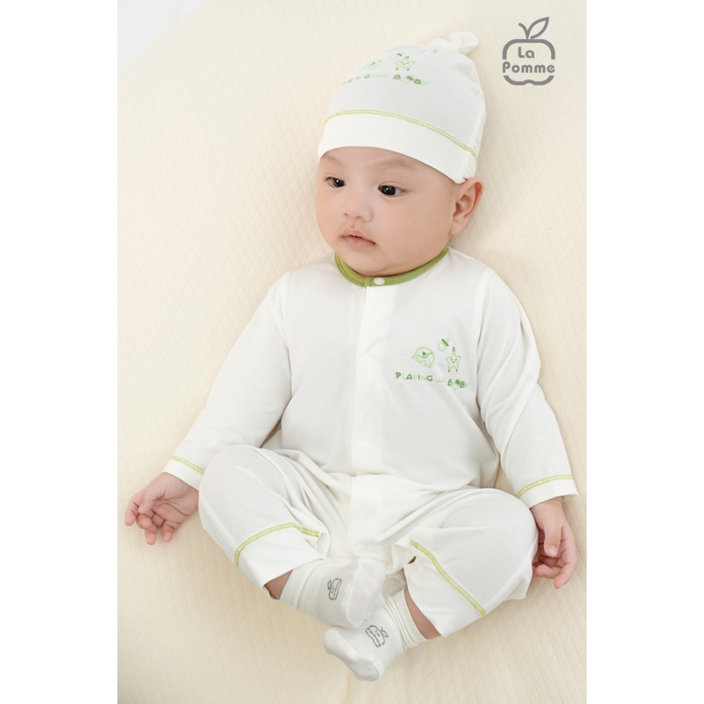 Set bao tay bao chân La Pomme viền màu