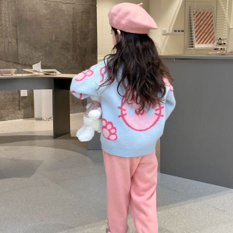 Áo sweater Dày Dễ Thương Thời Trang Thu Đông 2023 Cho Bé Gái