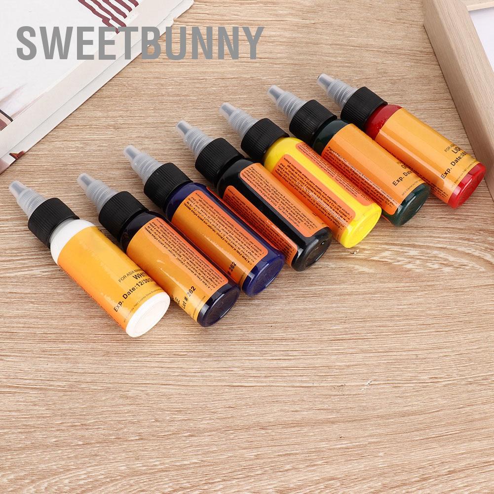 SweetBunny 7 chiếc Sắc tố hình xăm chuyên nghiệp Lâu dài Mực trang điểm bán vĩnh viễn