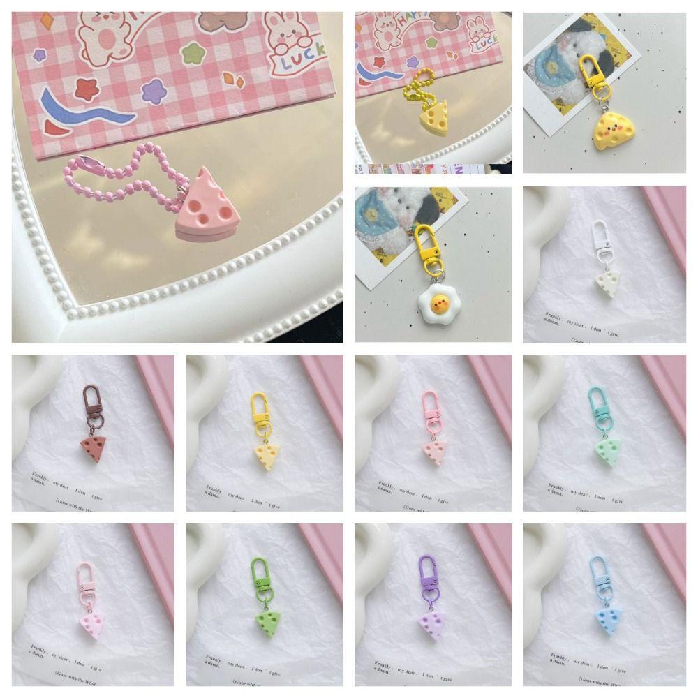 Shanlin Quả Trứng Phô Mai Nhựa resin Dễ Thương Treo Móc Khóa
