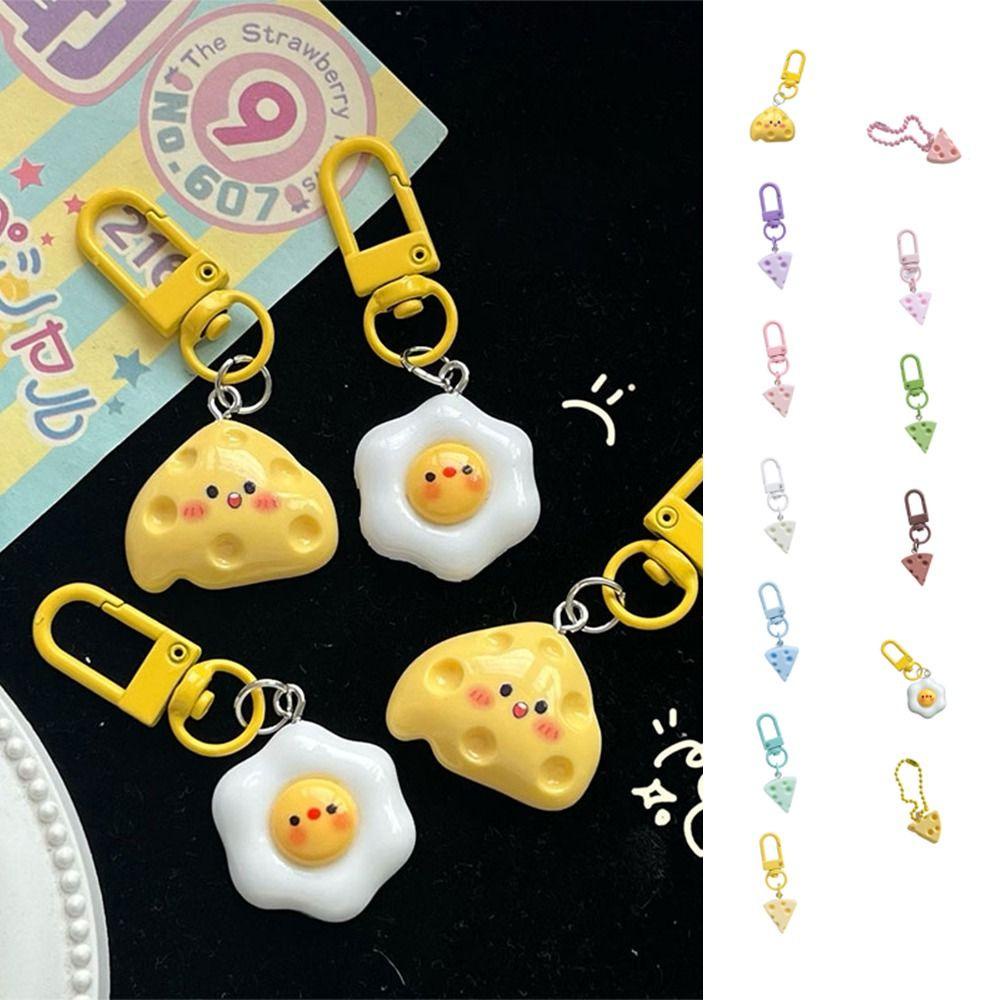 Shanlin Quả Trứng Phô Mai Nhựa resin Dễ Thương Treo Móc Khóa