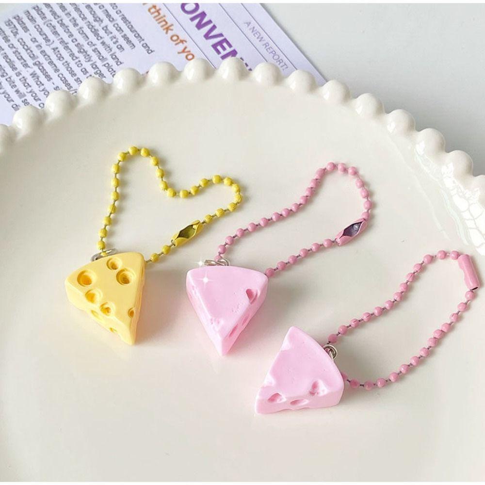 Shanlin Quả Trứng Phô Mai Nhựa resin Dễ Thương Treo Móc Khóa