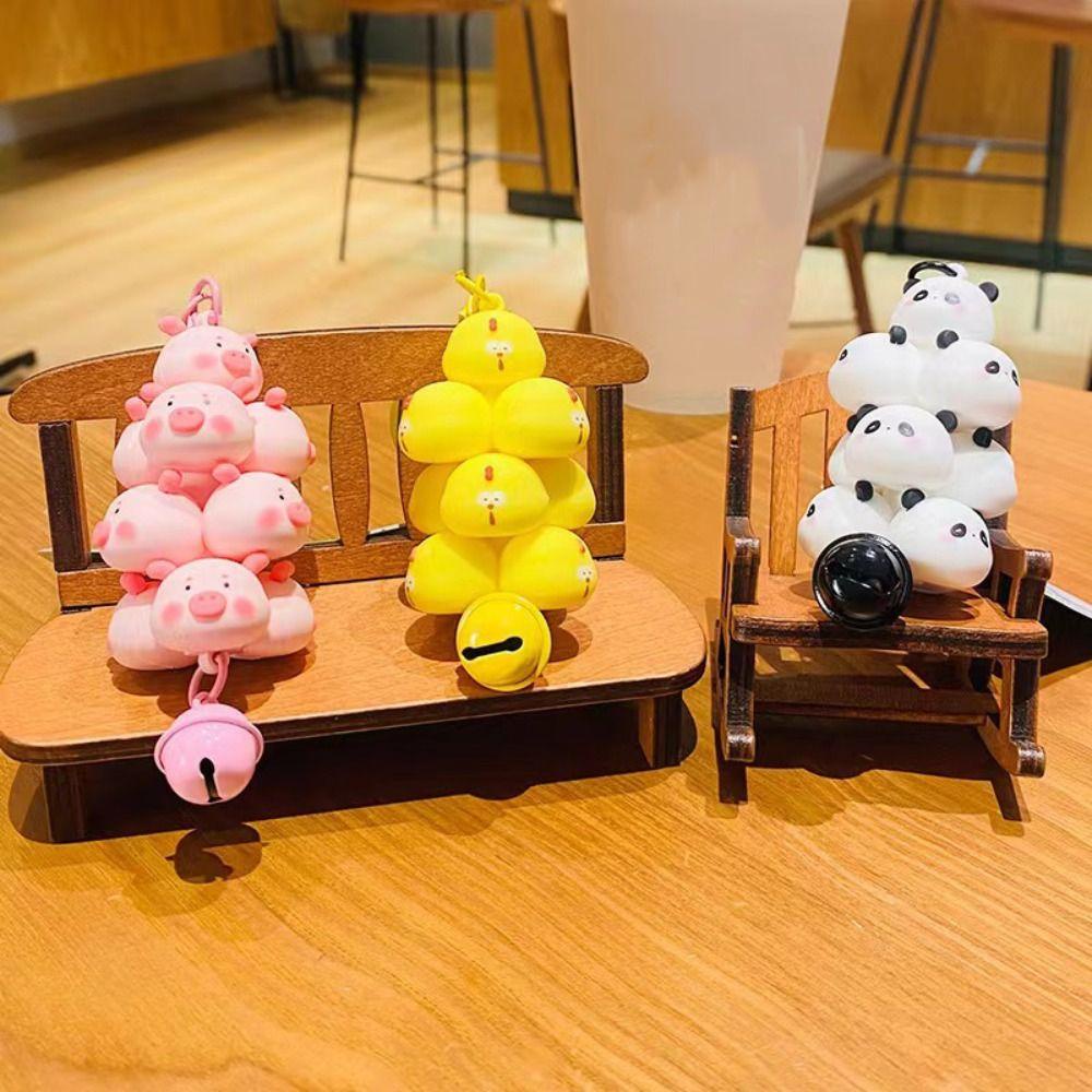 Shanhai Móc Khóa Bằng Nhựa pvc Hình Gà / Gấu Trúc / Heo / Thú Cưng Hoạt Hình Cho Nữ