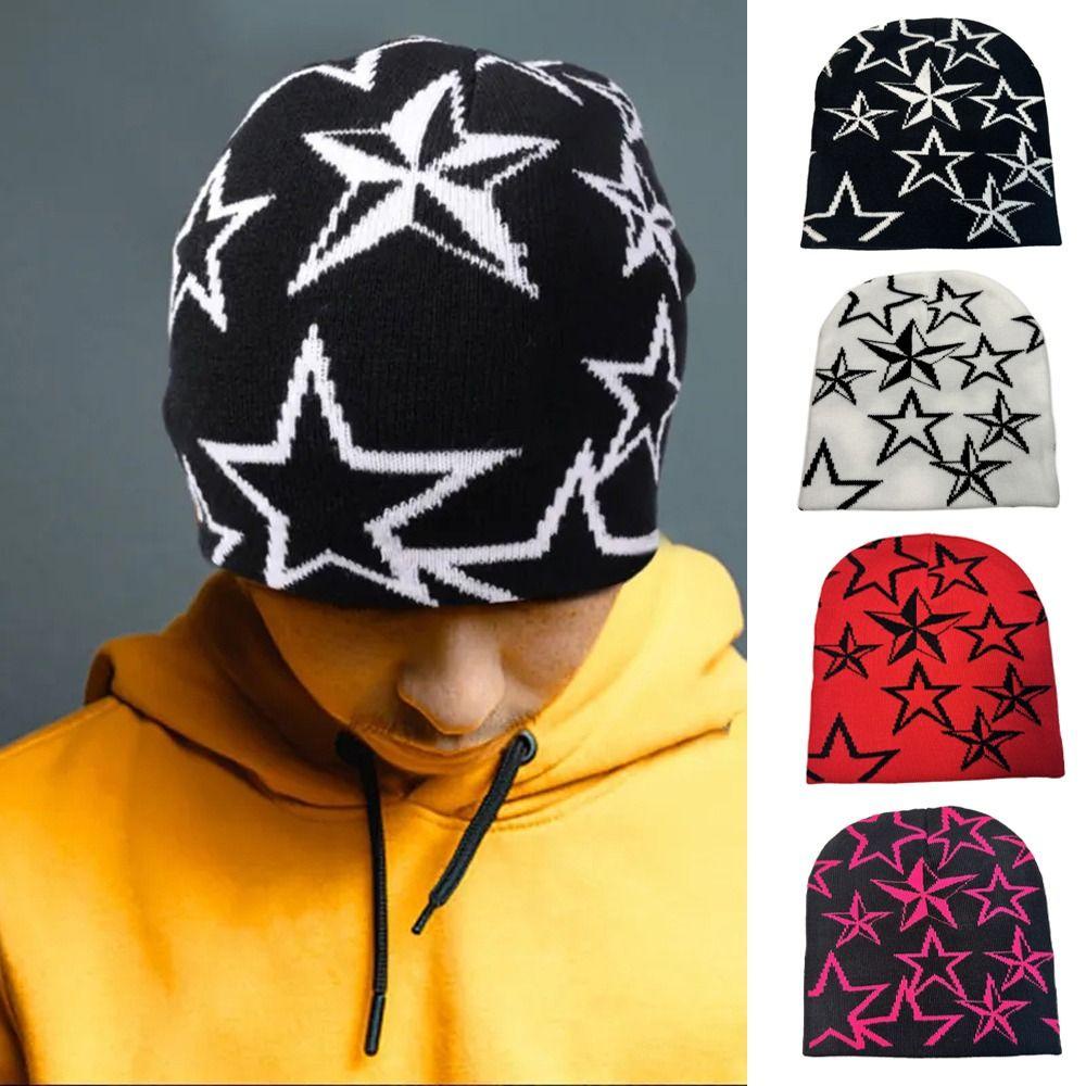 Ellaub Mũ beanie Trùm Đầu Giữ Ấm Phong Cách ins y2k