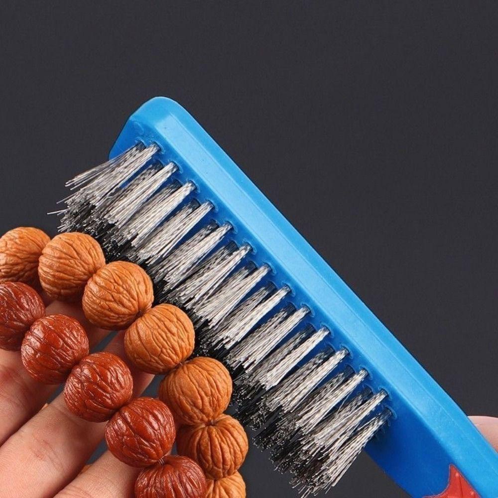 Shanrong Bàn Chải Dây Thép Tay Cầm silicone Đánh Bóng Chuyên Nghiệp