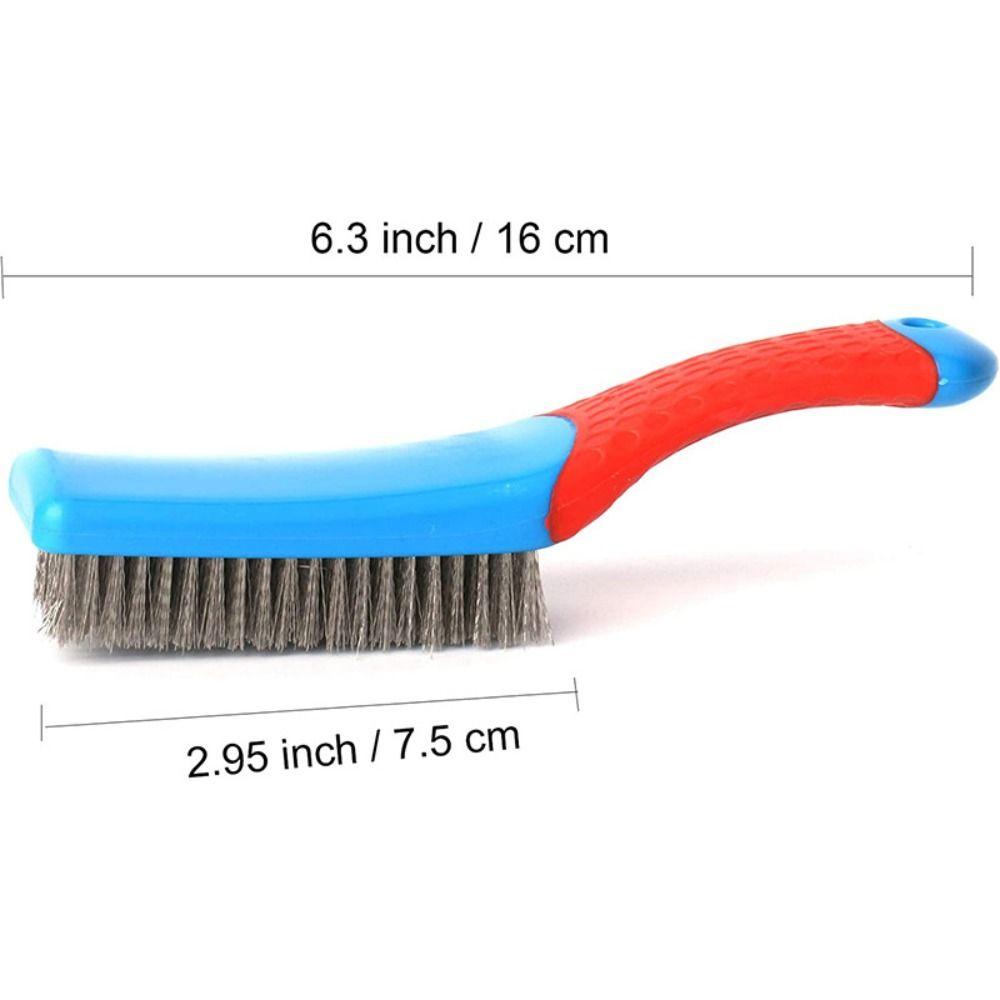 Shanrong Bàn Chải Dây Thép Tay Cầm silicone Đánh Bóng Chuyên Nghiệp