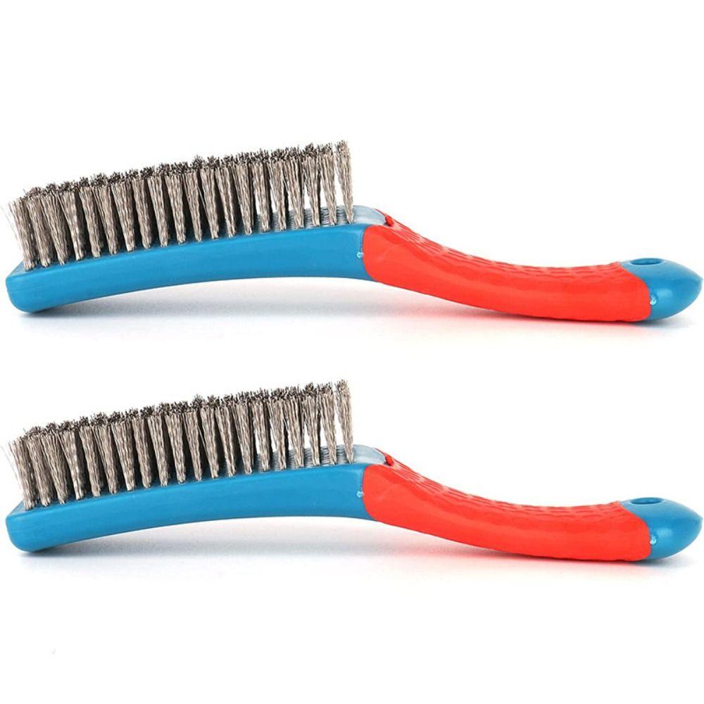Shanrong Bàn Chải Dây Thép Tay Cầm silicone Đánh Bóng Chuyên Nghiệp